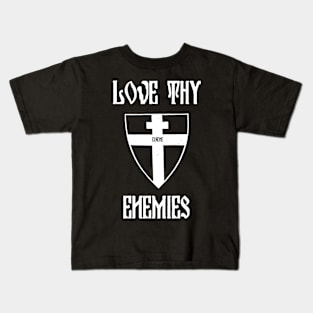 Love Thy Enemies Orthodox Cross Byzantine Shield Eirene Kids T-Shirt